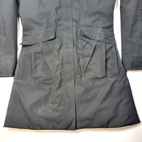 Patagonia Northwest Parka Jacket Hooded Women's Small Goose Down Black Full Zip - Picture 2 of 16